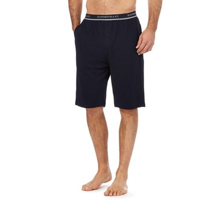 Navy logo waist shorts
